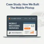Case study presentation illustrating how The Mobile Pitstop website was designed, developed, and launched from initial idea to final result