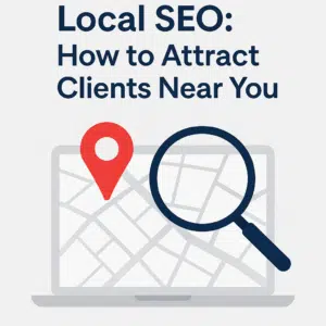 Local SEO strategy visual showing how businesses can attract nearby customers through location-based search optimisation