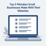 Visual overview highlighting the top five website mistakes that prevent small businesses from converting visitors into customers