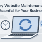 Illustration explaining why regular website maintenance is essential for security, performance, and long-term business success